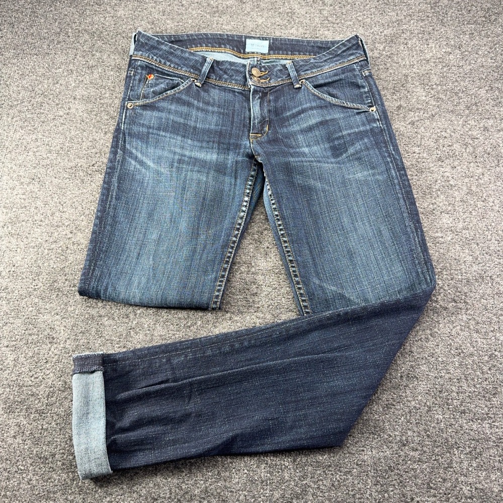 Hudson Jeans Womens Blue Flap‎ Pocket Straight Leg Low Rise Denim Jeans Size 27